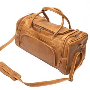 Handcrafted genuine leather overnight travel bag