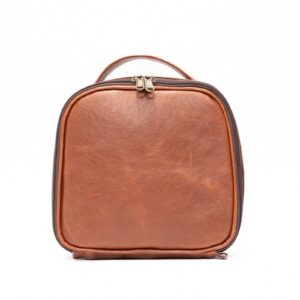 Handcrafted leather makeup bag by Onika Studio